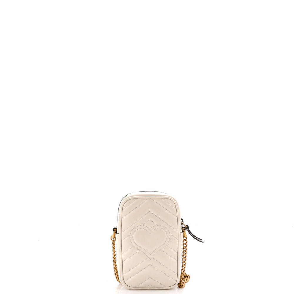 Gucci Mini GG Marmont Vertical Phone Crossbody Bag Matelasse Leather - Picture 3 of 5